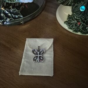 Retired James Avery Sterling 925 Resurrection Butterfly Cross Pendant